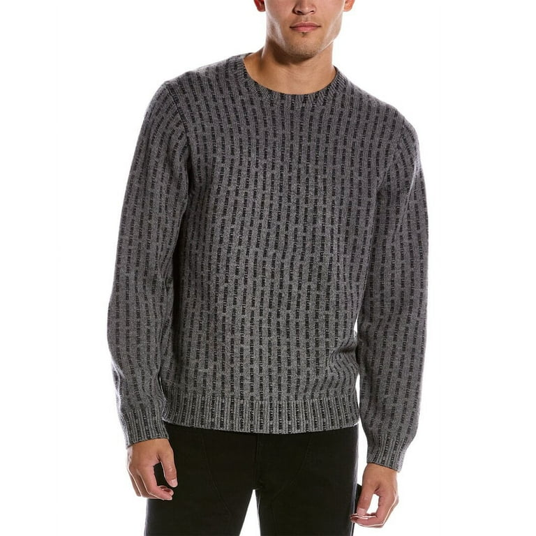 Helmut Lang mens Wool Crewneck Sweater S Grey Walmart