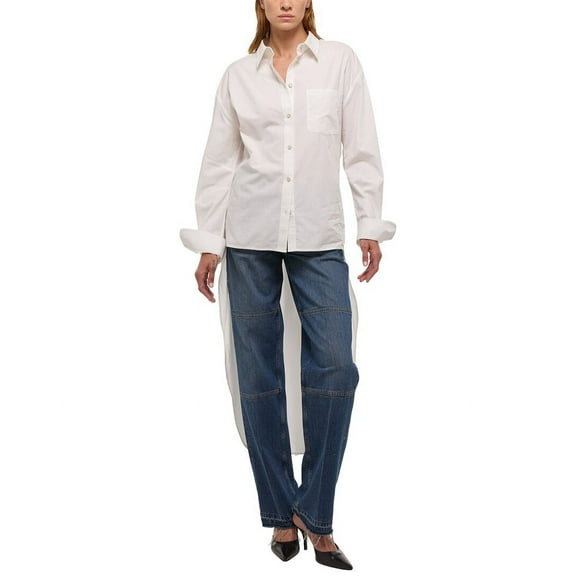 Helmut Lang womens Apex Tail Woven Top, xs