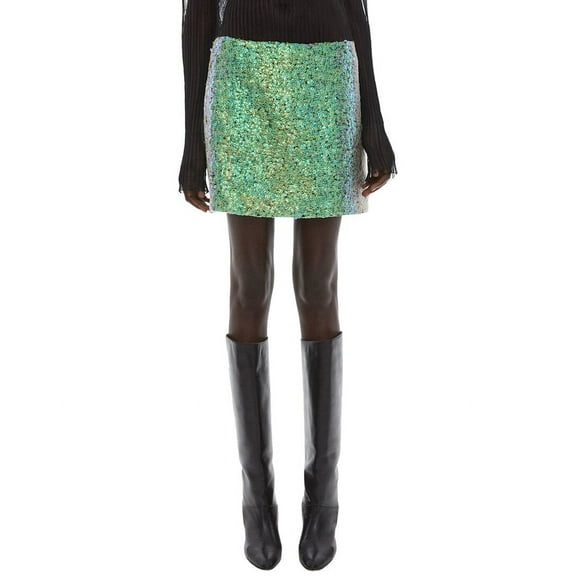 Helmut Lang womens  Relaxed Fit Sequin Mini Skirt, 00