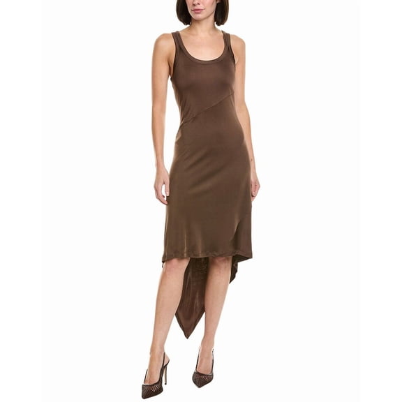 Helmut Lang womens  Scarf Hem Tank Dress, s, Grey