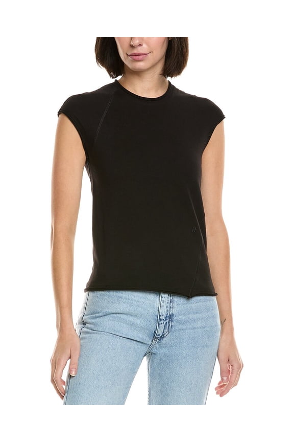womens Twisted Crop Top, l, Black