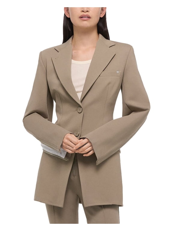 womens Waisted Ponte Blazer, 4
