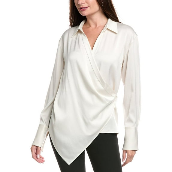 Helmut Lang womens Wrap Relax Shirt, l, White