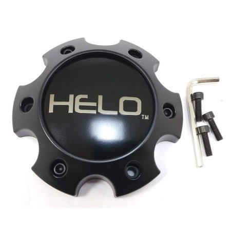 Helo Satin Black Wheel Center Hub Cap 6 Lug 5.75" Bolt-In for HE901