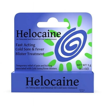 Helocaine Maximum Strength Cold Sore and Fever Blister Ointment, (2% Tetracaine), 3g
