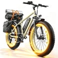 thumbnail image 1 of Helokeep 26P Electric Bike for Adults - 26" Ebike, 48V 15AH UL 2849 Battery, 20MPH, Front Suspension, Adjustable Seat, 330lbs Capacity, Desert Sand, 1 of 10