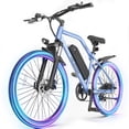 thumbnail image 1 of Helokeep M2601 26" Adults Electric Bike, 750W Peak Motor, 48V Removable Battery, 7-Speed, 35 Miles Range, 20MPH, Dual Disc Brakes, Blue, 1 of 10