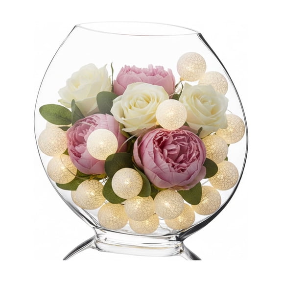 Helora Eye-Shaped Clear Glass Vase