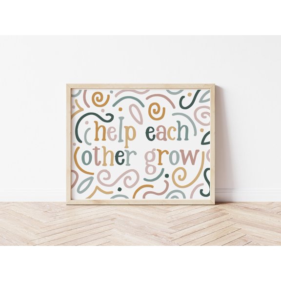 Help Each Other Grow Bible Verse Wall Art Print, Unframed Paper Poster 8x10in