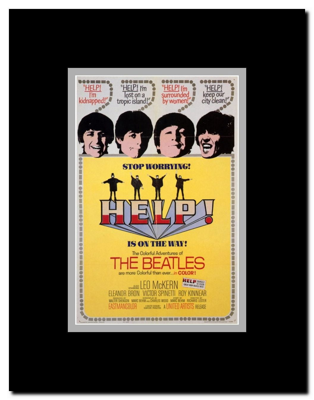 Help! Framed Movie Poster