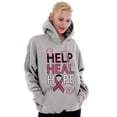 thumbnail image 1 of Help Heal Hope Breast Cancer Aware Hoodie Sweatshirt Women Brisco Brands L, 1 of 6