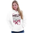 thumbnail image 1 of Help Heal Hope Breast Cancer Aware Hoodie Sweatshirt Women Brisco Brands X, 1 of 6