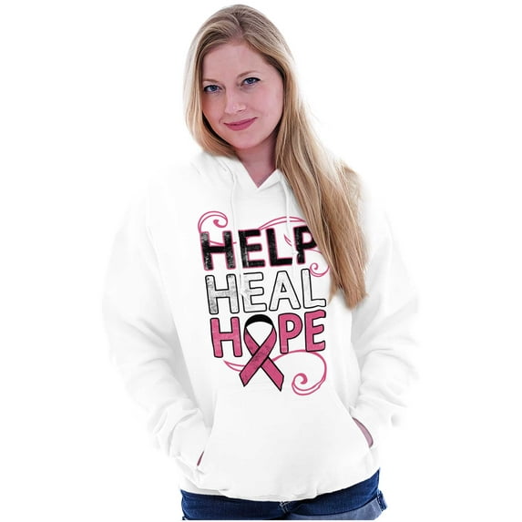 Help Heal Hope Breast Cancer Aware Hoodie Sweatshirt Women Brisco Brands X