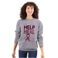thumbnail image 1 of Help Heal Hope Breast Cancer Aware Women Crewneck Sweatshirt Brisco Brands M, 1 of 6