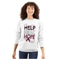 thumbnail image 1 of Help Heal Hope Breast Cancer Aware Women Crewneck Sweatshirt Brisco Brands S, 1 of 6