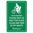 thumbnail image 1 of Help Keep Place Clean And Free Of Pet Waste Warning Sign, Pet Waste Security Metal Signs for Busines Home Outdoor Indoor Road Yard Garage Street Wall Caution Decor 8 x 12 Inch, 1 of 4