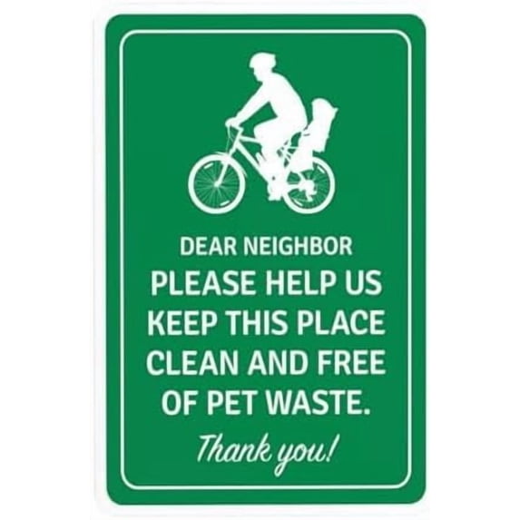 Help Keep Place Clean And Free Of Pet Waste Warning Sign, Pet Waste Security Metal Signs for Busines Home Outdoor Indoor Road Yard Garage Street Wall Caution Decor 8 x 12 Inch