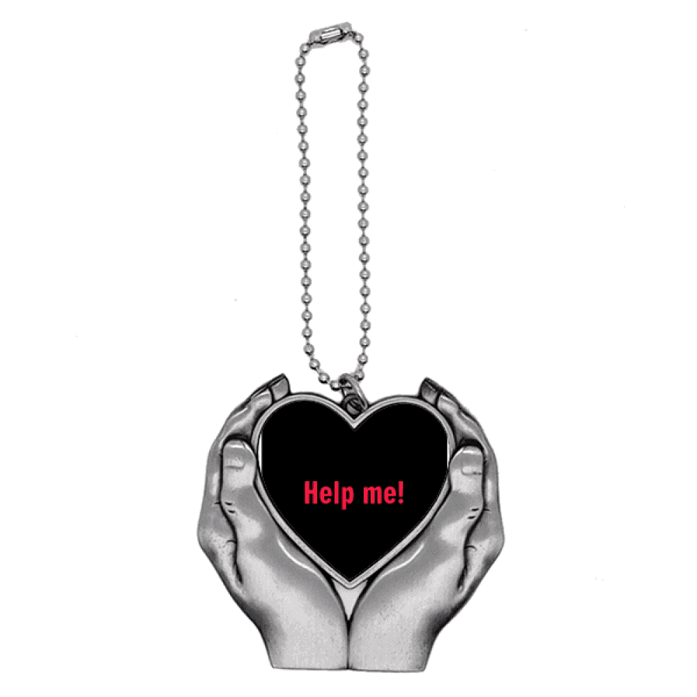 Help Me Cards International Car Keychain Heart Pendant Ornament Charm ...