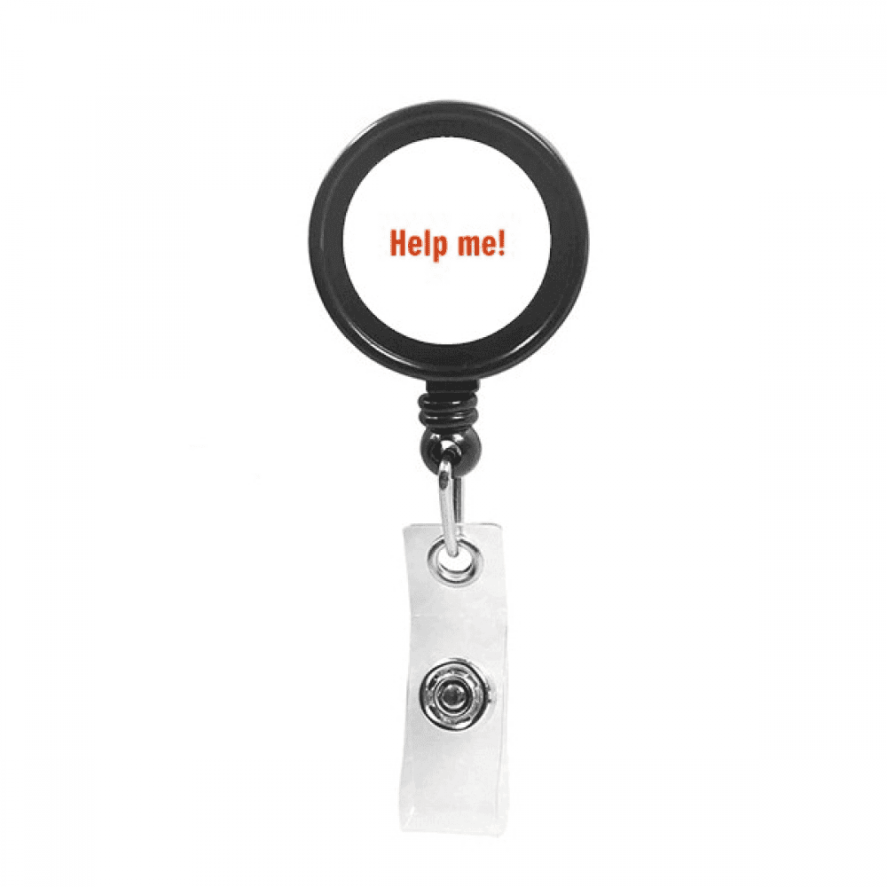 Help Me Cards International Retractable Keychain Badge Holder ID Badge