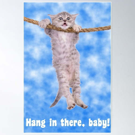 Help Me - Funny Cat Poster Wall Art, Modern Wall Decor For Living Room Bedroom, 8x12 UNFRAMED