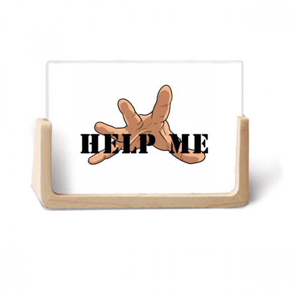 Help Reach Pray Handprint Photo Wooden Photo Frame Tabletop Display