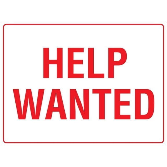 Help Wanted 8"x12" Aluminum Tin Sign - Safety Warning Alert for Indoor & Outdoor Use