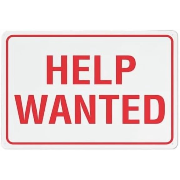 Help Wanted Sign Signs Outdoor, Uv Printed Aluminum 12 X 8 In, Weatherproof And Security Signs For Home Or Business