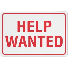 Help Wanted Sign Signs Outdoor, Uv Printed Aluminum 12 X 8 In, Weatherproof And Security Signs