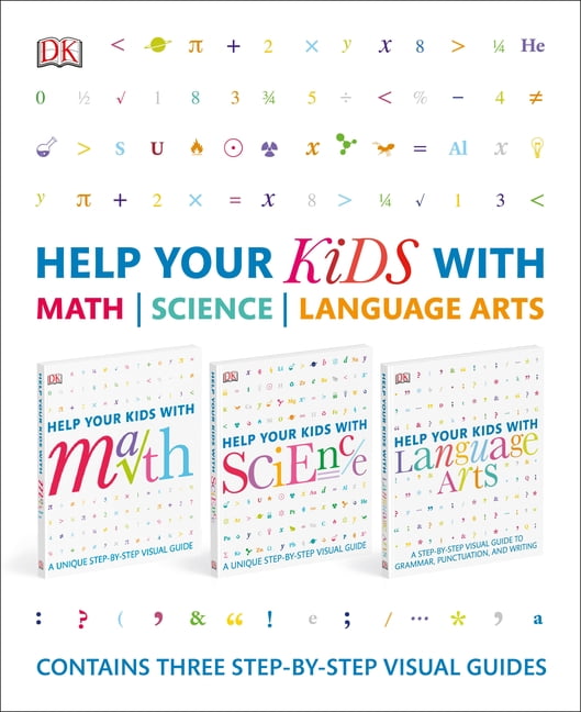 DK BICYCLES Help Your Kids With Math, Science, and Language Arts Box Set: Contains Three Step-by-Step Visual Guides, DK