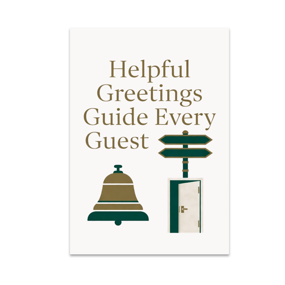 Helpful Greetings Guide Every Guest - School Reception Decor - 13x19 Poster Print