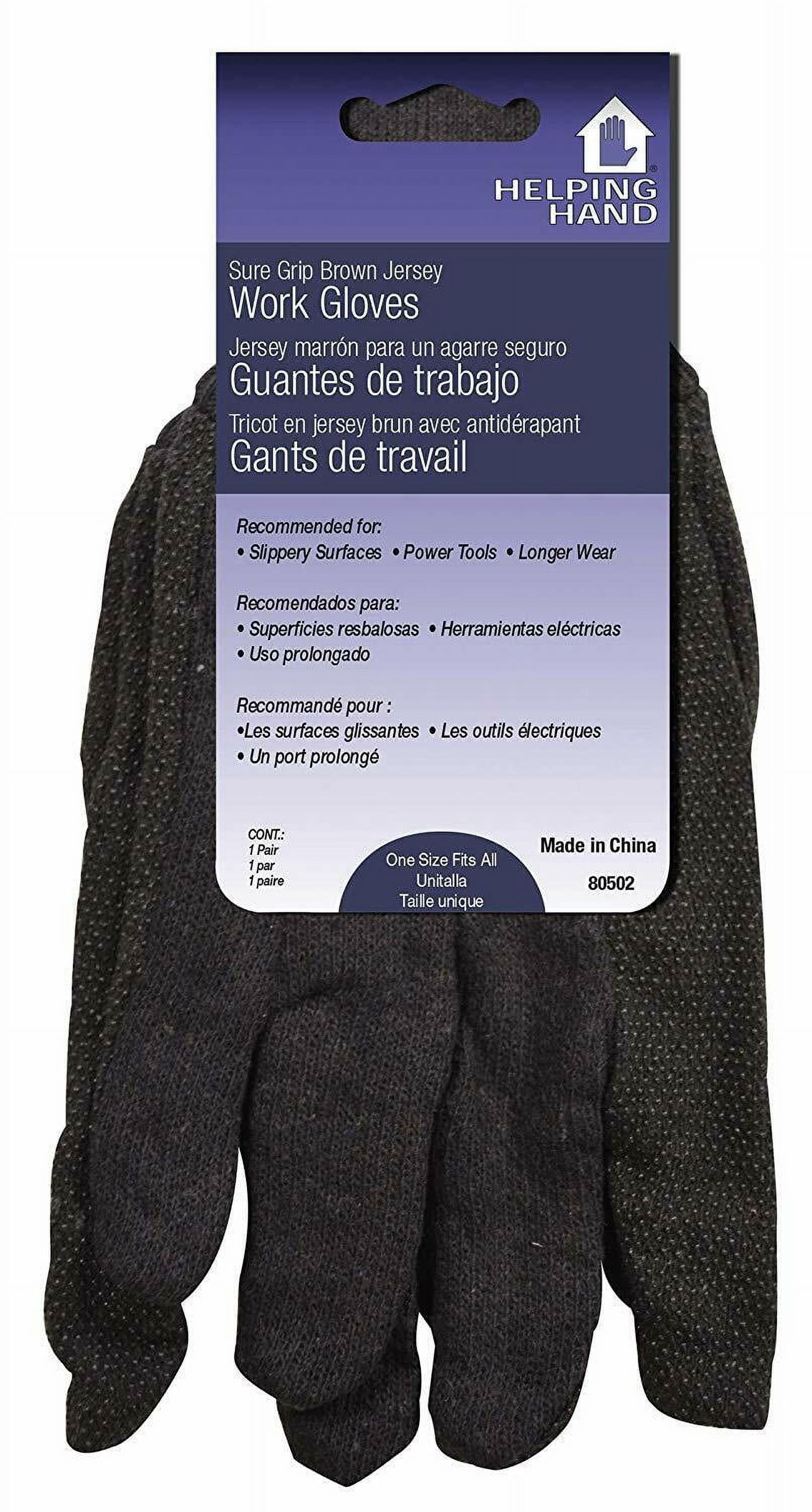 Helping Hand Gloves Sure Grip Jersey, Pair