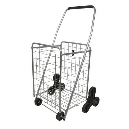 Helping Hand - 3-Wheel Stair-Climbing Folding Cart - Silver