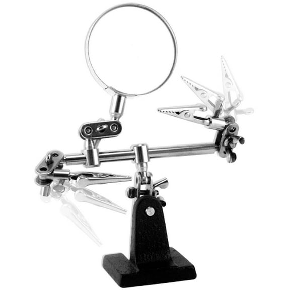 Helping Hand with Magnifier - Aid Tool for Soldering, Gluing, Assembly, Building