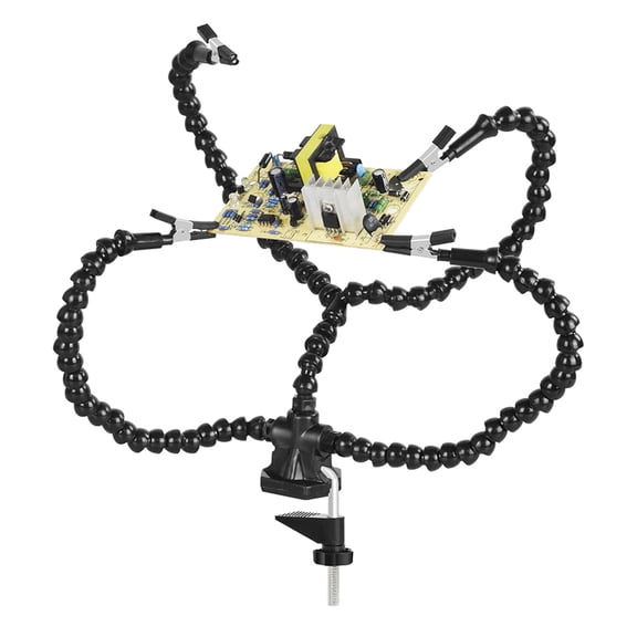 Helping Hands Soldering Third Hand Tool Soldering Aid 3Flexible Gooseneck Arms with Clips for Soldering Crafts Repair