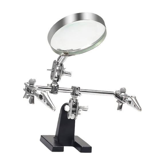 Helping Third Hand Tool Soldering Stand With Welding Magnifyings Glass 360 Degree Rotating Welding Station