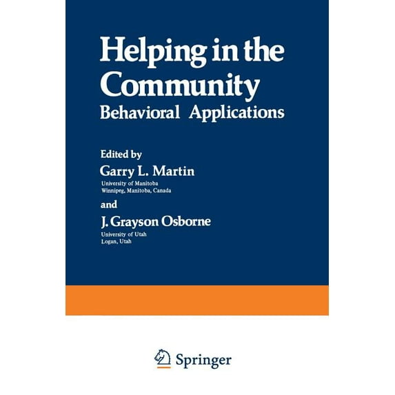 Helping in the Community: Behavioral Applications, (Paperback)