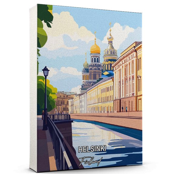 Helsinki Travel Global Destination Canvas  Finland Canvas  Celebrate Your Favorite Destination  A Sophisticated Touch to Any Room