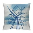 thumbnail image 1 of Helsinki Underground Metro Subway Throw Pillow, Multicolor, 1 of 5
