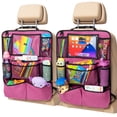 thumbnail image 1 of Helteko Backseat Car Organizer with 9 Storage Pockets, Polyester, 25 in x 19 in, 2 Pack, Deep Pink, 1 of 8