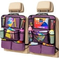 thumbnail image 1 of Helteko Backseat Car Organizer with 9 Storage Pockets, Polyester, 25 in x 19 in, 2 pack, Violet, 1 of 8