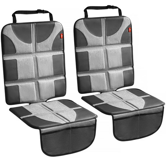 Helteko XL Car Seat Protector for Child Seats, Cover Protection, Polyester, 2 Pack, Gray