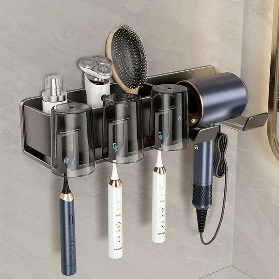 Heluo.Zu Bathroom Storage Shelf Wall Mount Towel Rack Organizer, Bath Hardware Decor Paper Towel Holder