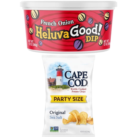 Heluva Good! French Onion Dip and Cape Cod Original Kettle Chips Snack Bundle