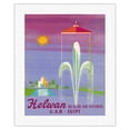 thumbnail image 1 of Helwan - Egypt - U.A.R. (United Arab Republic) - Health and Sunshine - Vintage Airline Travel Poster by Mansour c.1961 - Fine Art Rolled Canvas Print 16in x 20in, 1 of 4