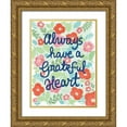 thumbnail image 1 of Hely, Shelly 12x14 Gold Ornate Wood Framed with Double Matting Museum Art Print Titled - Always Have A Grateful Heart, 1 of 4