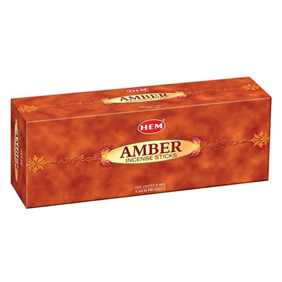 Hem Amber Sandal Incense Sticks - 120 Stick Bulk Box (6 Inner Tubes of 20)
