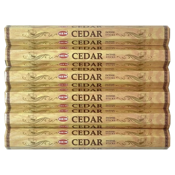 Hem Cedar Incense Sticks - 120 Stick Bulk Box (6 Inner Tubes of 20)