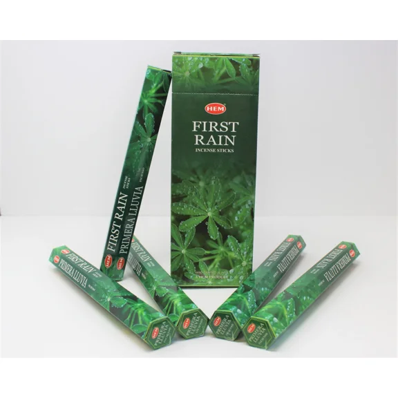Hem First Rain Incense Bulk 6 X 20 Stick Box, 120 Sticks, Free Shipping