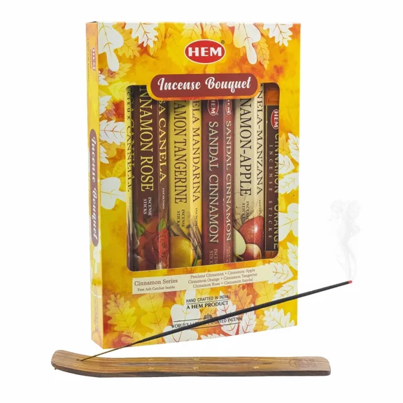 Hem Incense Bouquet Cinnamon Assortment With Free Burner