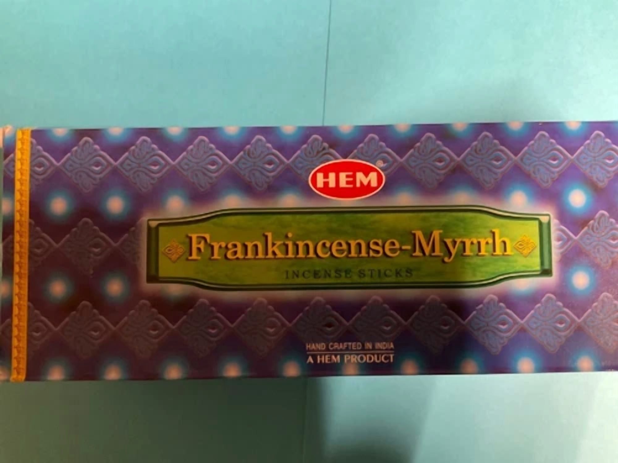 Hem Incense Sticks. 120Ct Box Frankincense & Myrrh